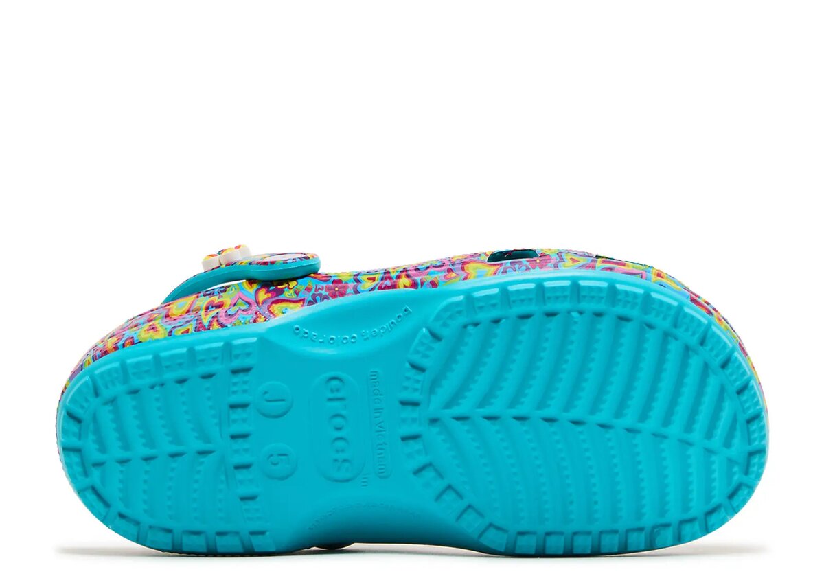 Lisa Frank x Classic Clog Kids „Digital Aqua Multi Hearts“ Lisa Frank x Classic Clog Kids „Digital Aqua Multi Hearts“