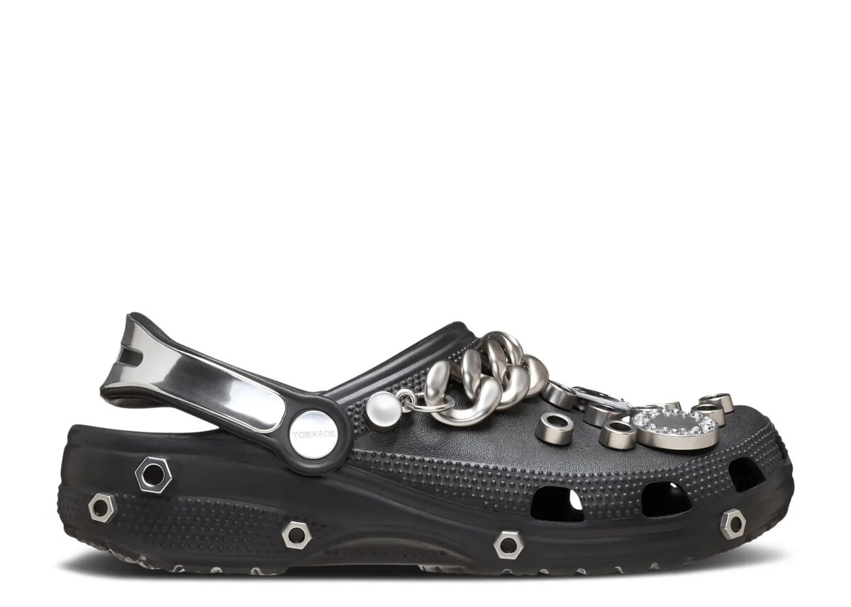 Louane x Classic Clog „Black Metallic Silver Chain“ Louane x Classic Clog „Black Metallic Silver Chain“