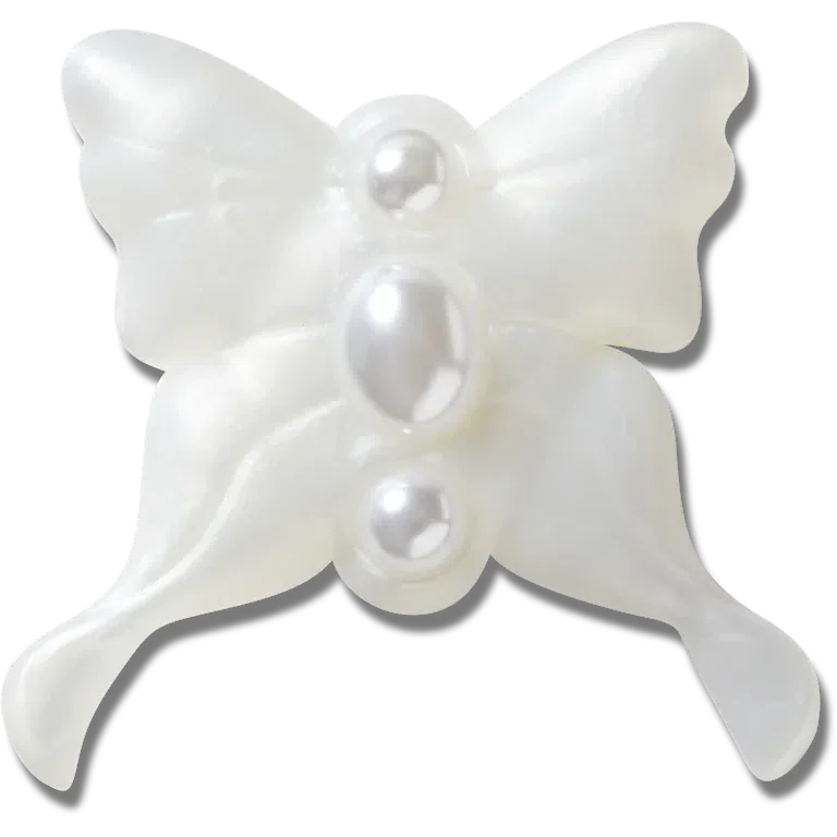 Meta Jelly White Butterfly Jibbitz™-Anstecker Meta Jelly White Butterfly Jibbitz™-Anstecker