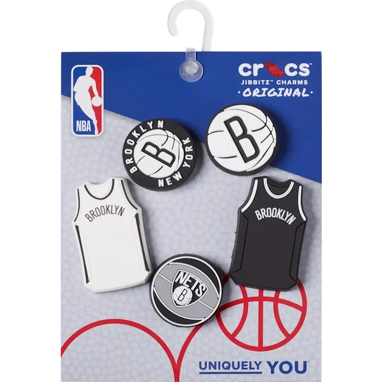 NBA Brooklyn Nets 5er-Pack Jibbitz-Anstecker NBA Brooklyn Nets 5er-Pack Jibbitz-Anstecker