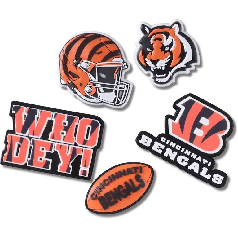 NFL Cincinnati Bengals 5er-Pack Jibbitz-Schuhanhänger NFL Cincinnati Bengals 5er-Pack Jibbitz-Schuhanhänger