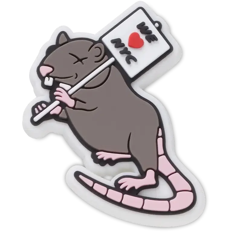 „Nyc Rats Run the City“ Jibbitz-Anstecker „Nyc Rats Run the City“ Jibbitz-Anstecker