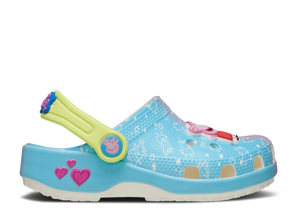Peppa Pig x Classic Clog für Kleinkinder „Blue Pink Gradient“ Peppa Pig x Classic Clog für Kleinkinder „Blue Pink Gradient“