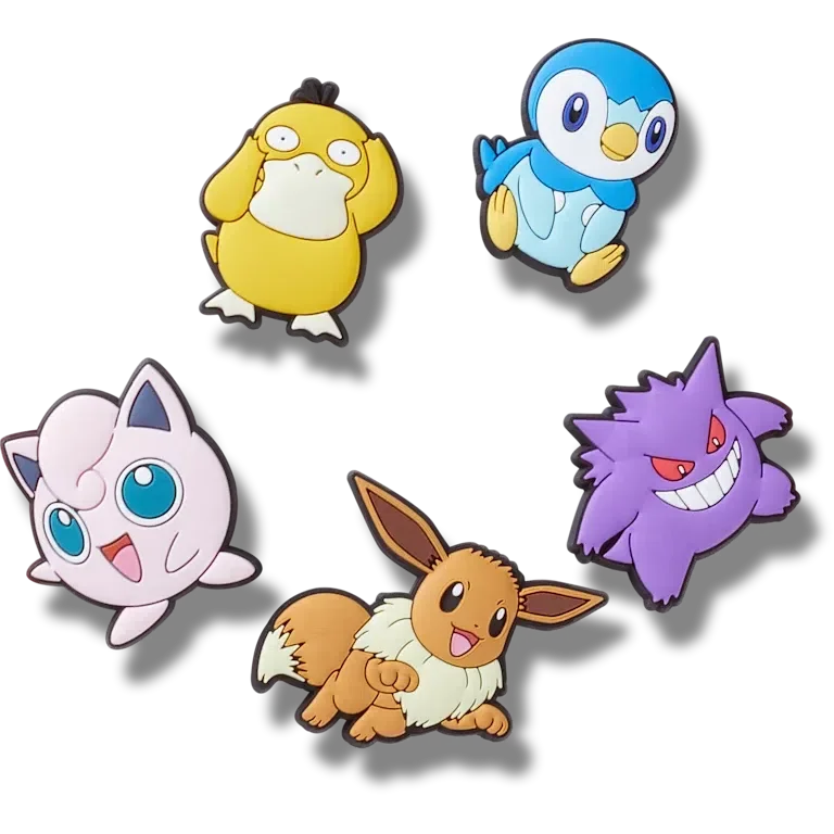 Pokémon-Mischung, 5er-Pack Jibbitz-Anstecker Pokémon-Mischung, 5er-Pack Jibbitz-Anstecker