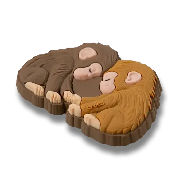 „Punch the Monkey and His Bestie“ Jibbitz-Schuhanhänger „Punch the Monkey and His Bestie“ Jibbitz-Schuhanhänger
