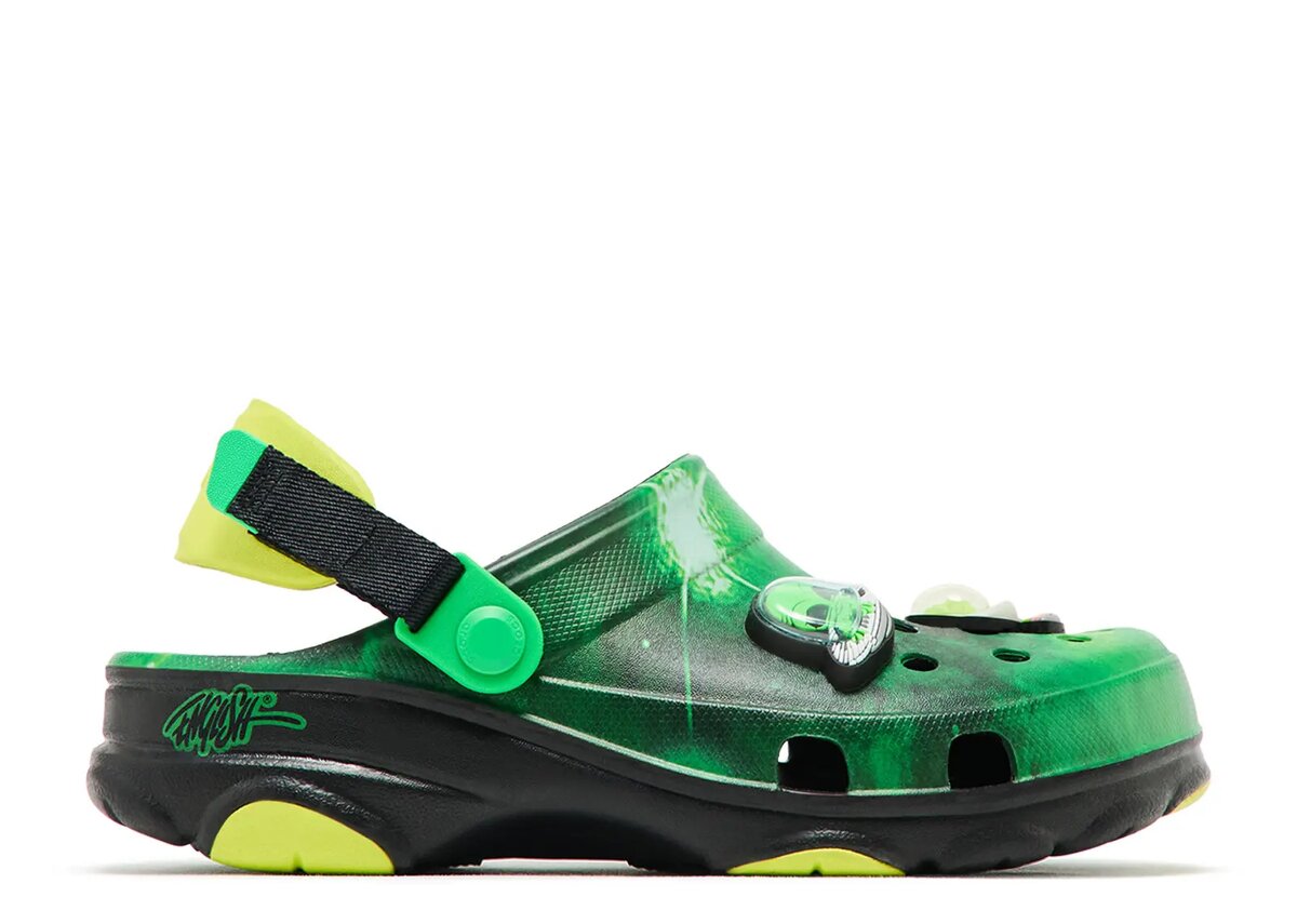 Ron English x All-Terrain Clog für Kinder „Area 54 – Green Galaxy“ Ron English x All-Terrain Clog für Kinder „Area 54 – Green Galaxy“