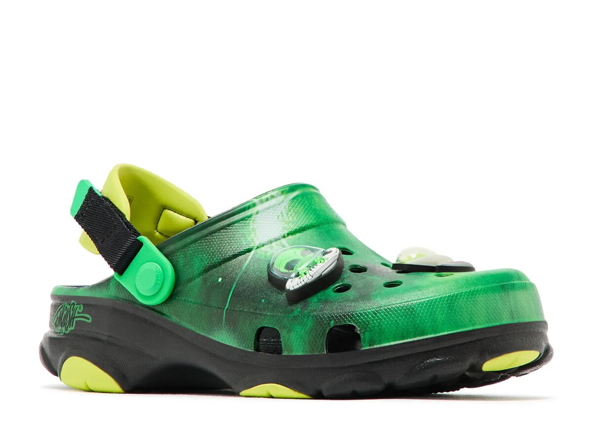 Ron English x All-Terrain Clog für Kinder „Area 54 – Green Galaxy“ Ron English x All-Terrain Clog für Kinder „Area 54 – Green Galaxy“