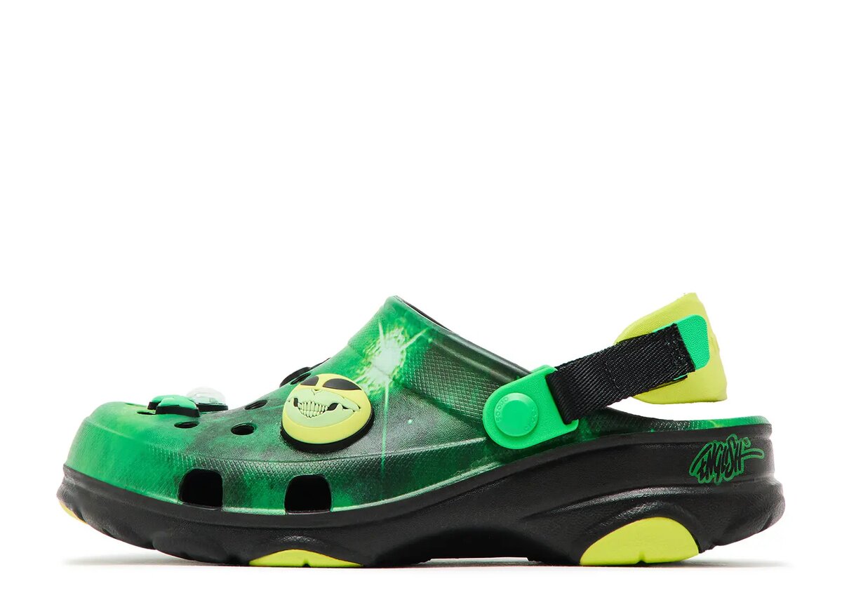 Ron English x All-Terrain Clog für Kinder „Area 54 – Green Galaxy“ Ron English x All-Terrain Clog für Kinder „Area 54 – Green Galaxy“