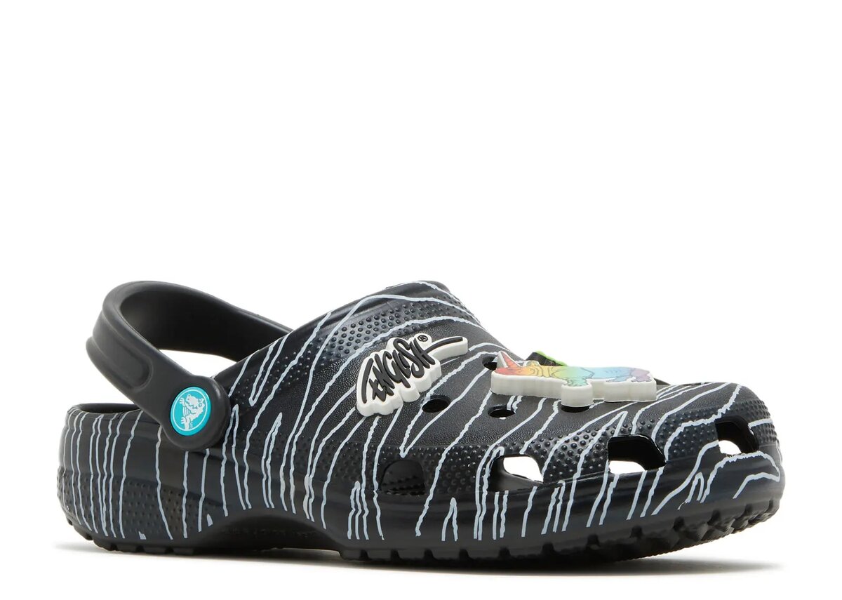 Ron English x Classic Clog Kids „Party Animals – Zebra Black“ Ron English x Classic Clog Kids „Party Animals – Zebra Black“