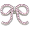 Rosa Glitzer-Schleife Jibbitz-Anstecker