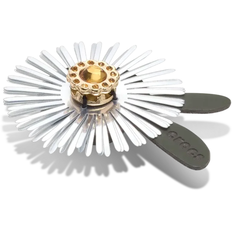 Silberne Jibbitz-Anstecker mit Paillettenblume Silberne Jibbitz-Anstecker mit Paillettenblume