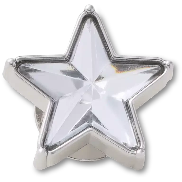 Silberner Edelstein-Glitzerstern Jibbitz™-Anstecker Silberner Edelstein-Glitzerstern Jibbitz™-Anstecker