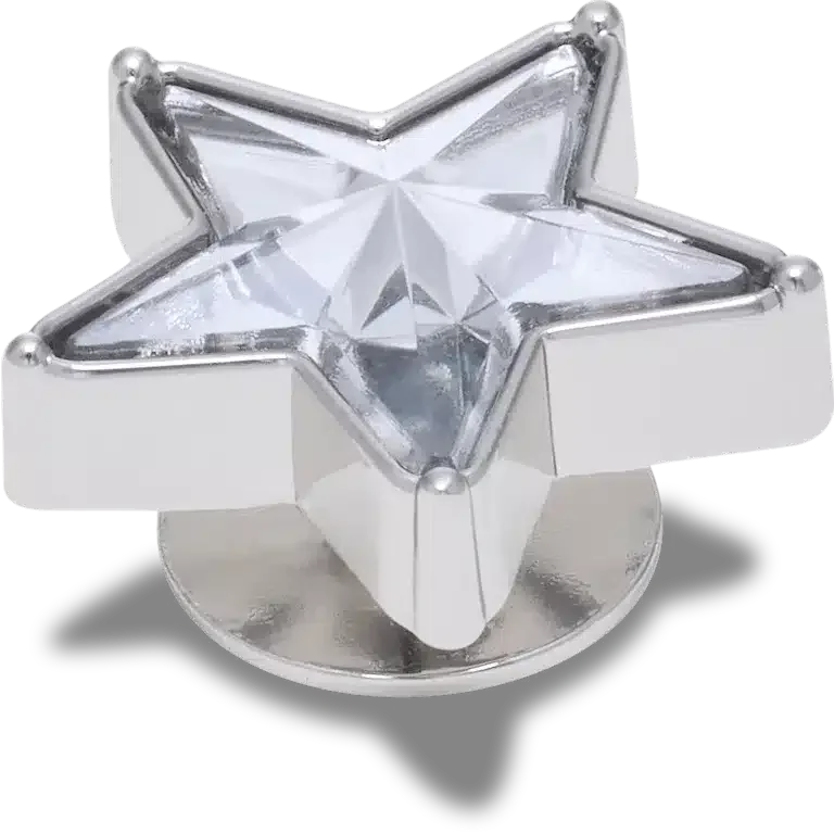 Silberner Edelstein-Glitzerstern Jibbitz™-Anstecker Silberner Edelstein-Glitzerstern Jibbitz™-Anstecker