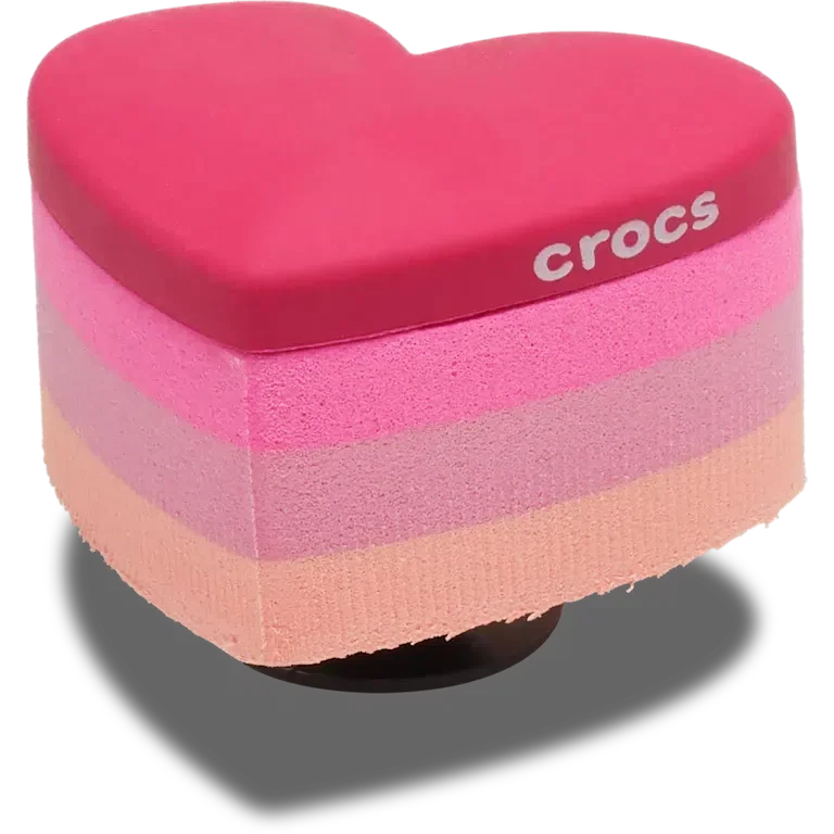 Stacked Pink Heart Jibbitz™-Anstecker Stacked Pink Heart Jibbitz™-Anstecker