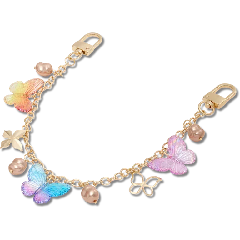 Taschenanhänger „Schmetterling“ mit langer Kette Taschenanhänger „Schmetterling“ mit langer Kette