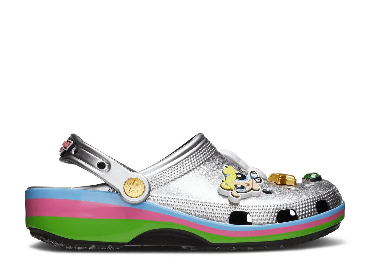 The Powerpuff Girls x Classic Clog „Metallic Silver“ The Powerpuff Girls x Classic Clog „Metallic Silver“