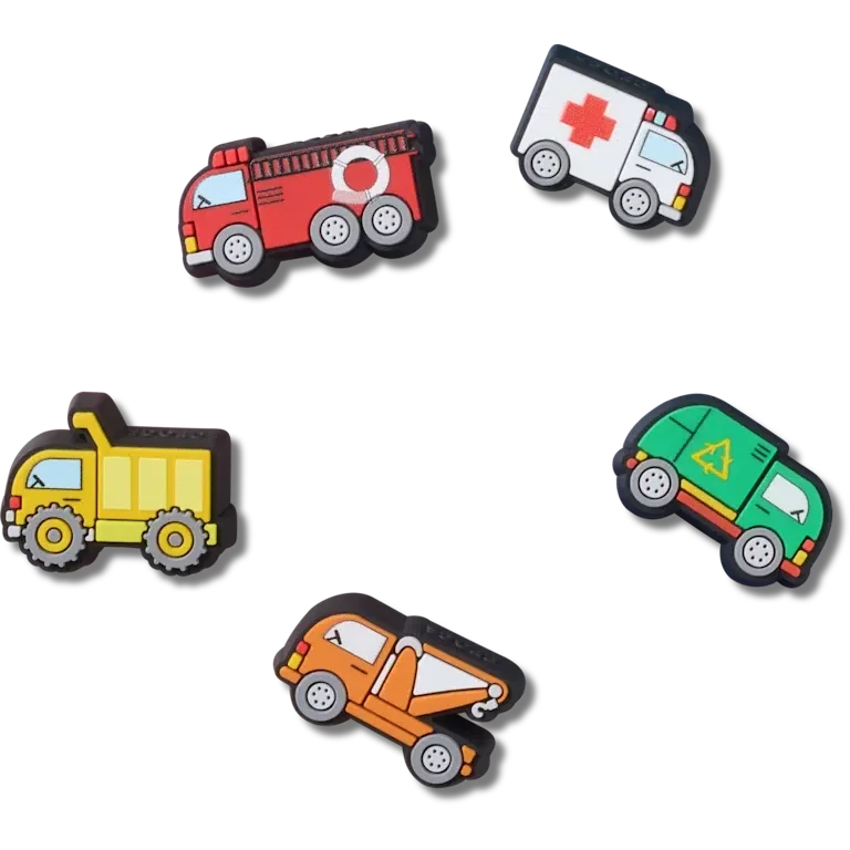 „Tiny Work Trucks“ – 5er-Pack Jibbitz-Anstecker „Tiny Work Trucks“ – 5er-Pack Jibbitz-Anstecker