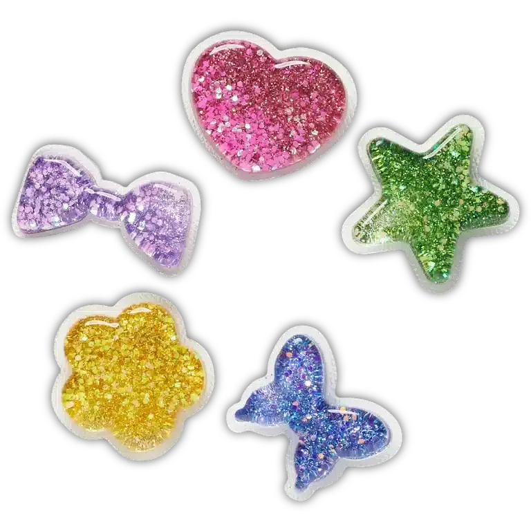 UV-reaktive Squish Jibbitz™-Anstecker im 5er-Pack UV-reaktive Squish Jibbitz™-Anstecker im 5er-Pack