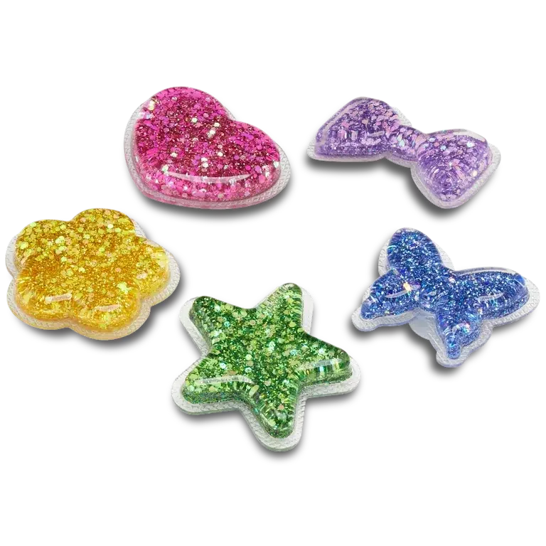 UV-reaktive Squish Jibbitz™-Anstecker im 5er-Pack UV-reaktive Squish Jibbitz™-Anstecker im 5er-Pack